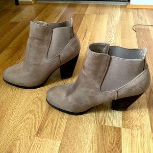 call it spring suede heeled booties